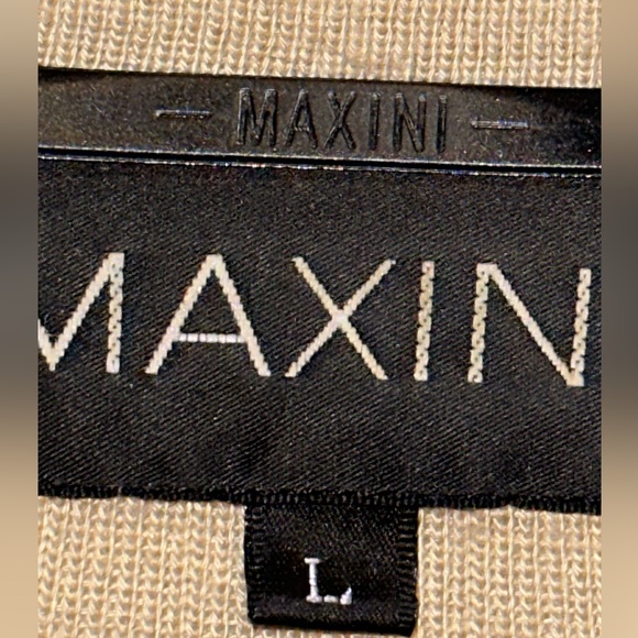 Maxini 80's Kurt Cobain Leather Striped Mens Sweater Size Lg MCM Grandpa Core - Picture 5 of 16
